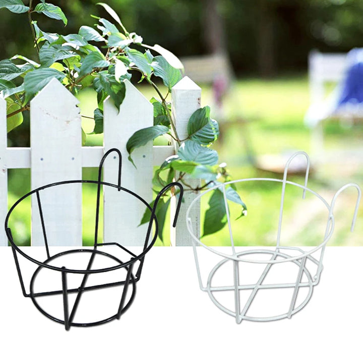 Iron Hanging Plant Rack for Balcony or Fence