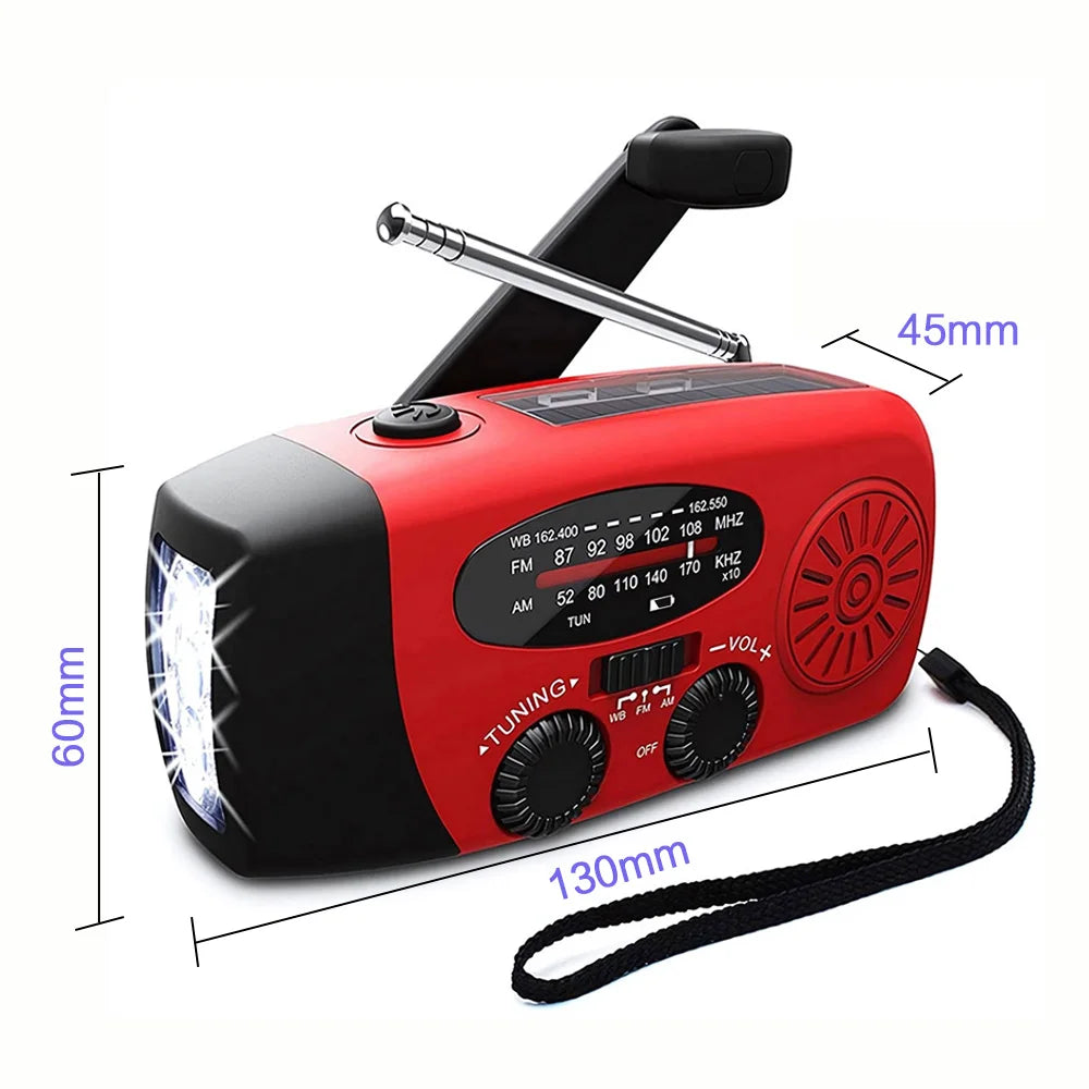 Solar Hand Crank Camping Light with AM/FM Radio