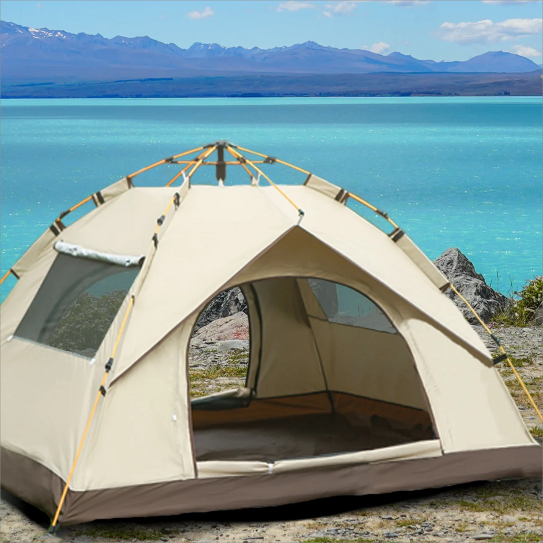 Automatic 2-Door Quick-Open Camping Tent