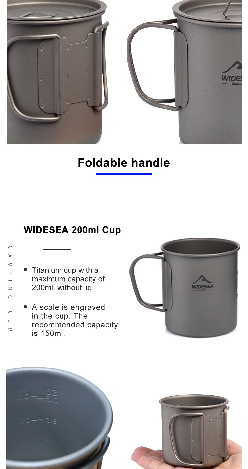 Widesea Titanium Camping Mug