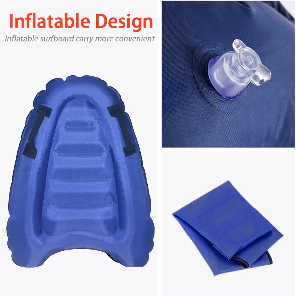 Oxford Cloth Inflatable Floating Bed – Surfboard Style Swimming Float
