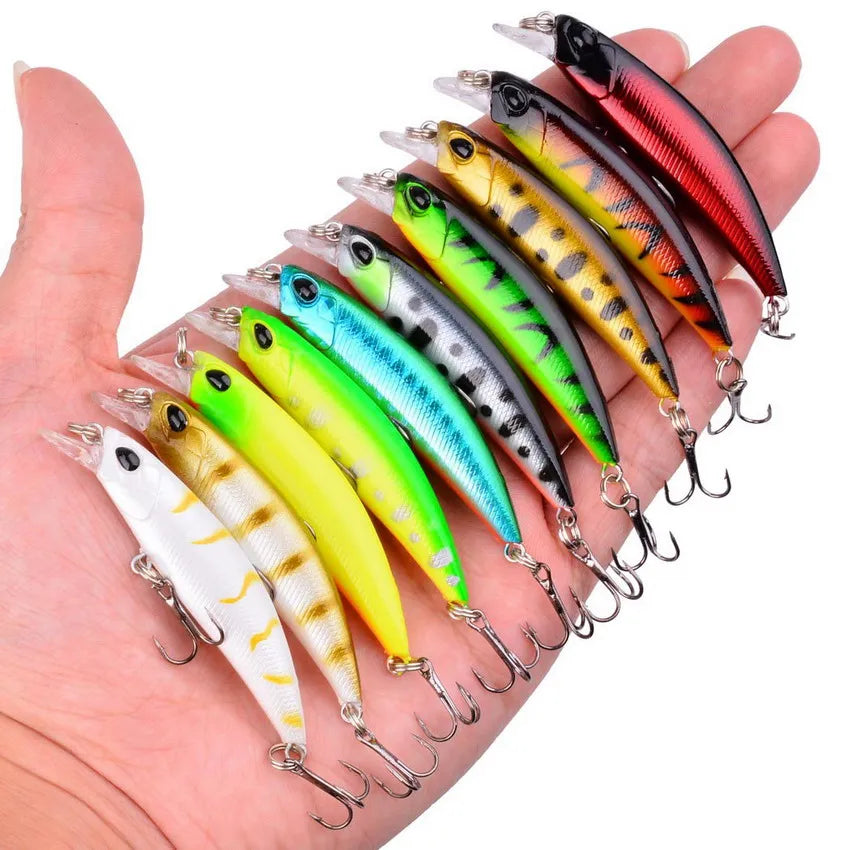 3/5/8-Piece Random Fishing Lure Set – Minnow Crankbait Artificial Bait Kit