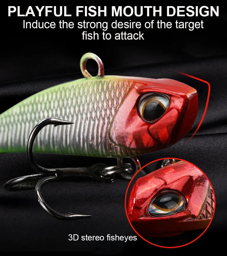 WALK FISH Metal Spinner Bait VIB Lure – 7g/11g/15g/21g Trolling Wobbler with Rotating Tail