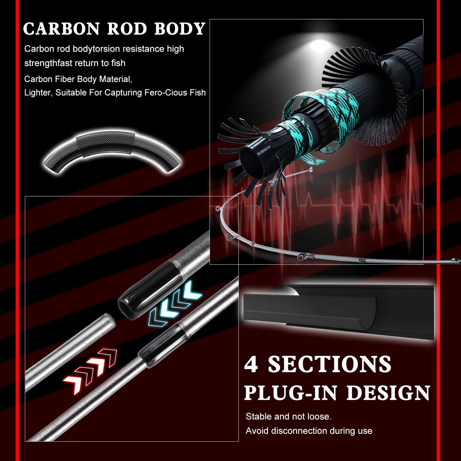 Sougayilang Baitcasting Combo Kit – 5-Section Rod + 7.2:1 Reel