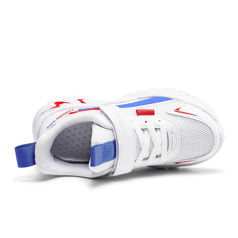 Lightweight Kids' Black Mesh Sneakers – Breathable & Non-Slip