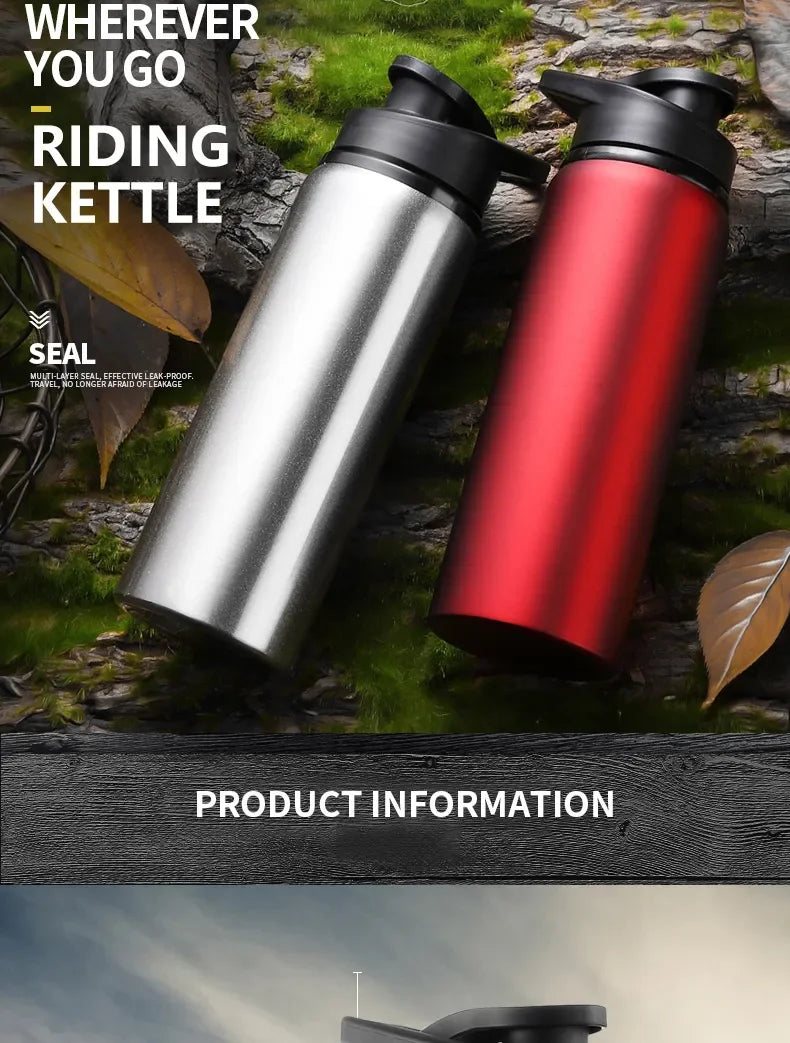 Metal Portable Water Bottle – Leakproof & Reusable Sports Travel Cup