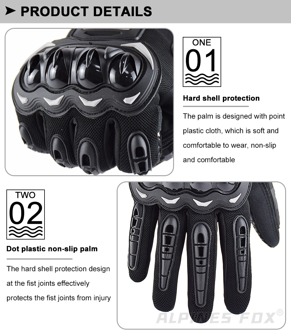 SUOMY Orange Full-Finger Motorcycle Gloves – Summer Touchscreen Gloves for Men & Women