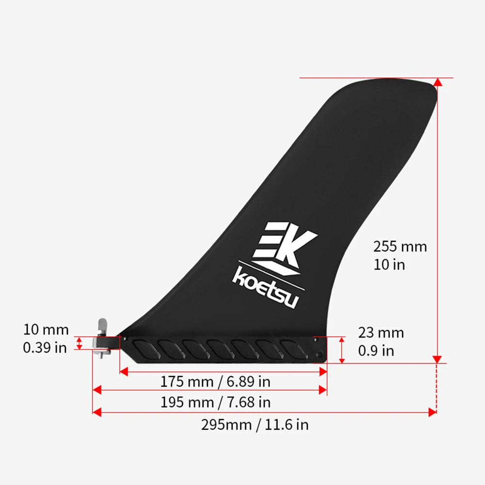 Detachable Longboard Paddle Board Fin – 10 to 4.5 Inch Surfboard Tail Fin