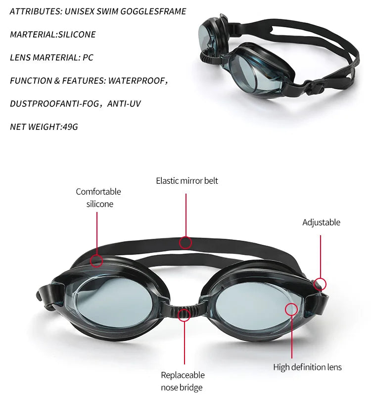 High-Definition Waterproof Swimming Goggles for Adults
