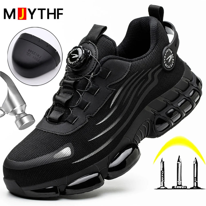Men’s Safety Work Shoes – Anti-Smash, Anti-Puncture with Rotating Buckle