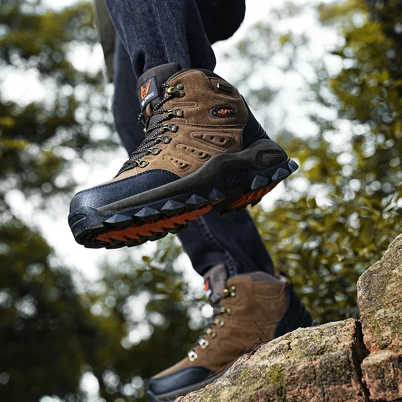 Plus Size Unisex High-Top Hiking Sneakers – Non-Slip Outdoor Boots