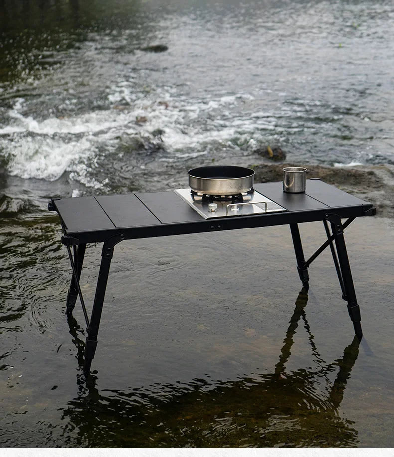 NOBANA&GLS Folding IGT BBQ Table – Adjustable & Lightweight
