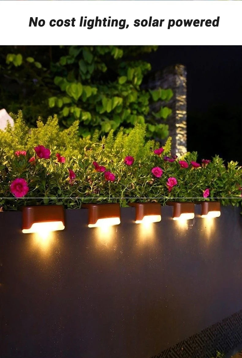 1/4/8/12Pcs Solar LED Step Lights – Waterproof Outdoor Deck & Stair Lamps for Garden, Patio, and Pathway Decor