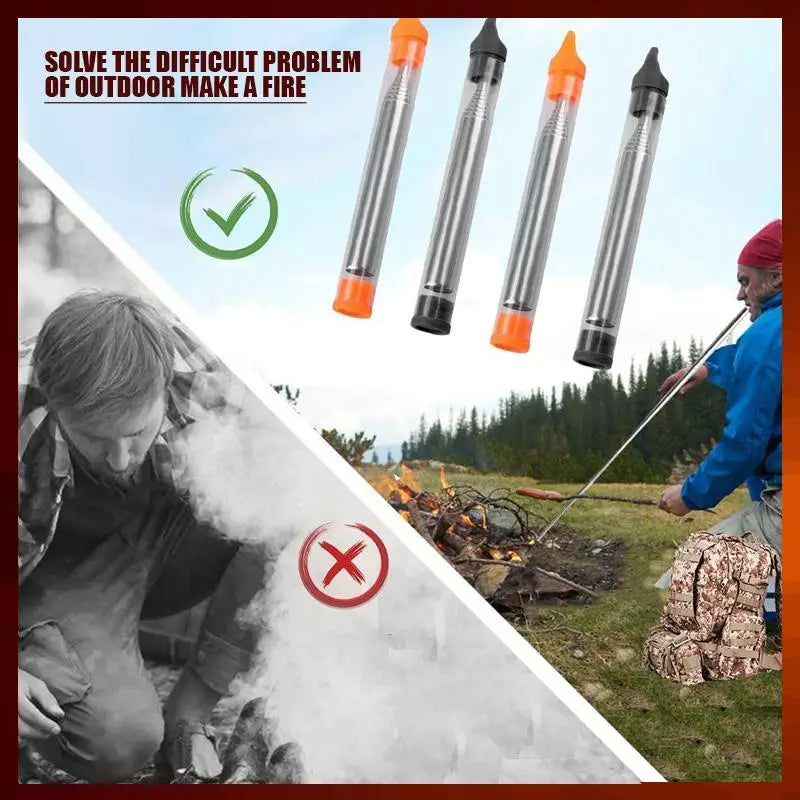 Collapsible Fire Blowing Tube – Compact Outdoor Fire Starter Tool