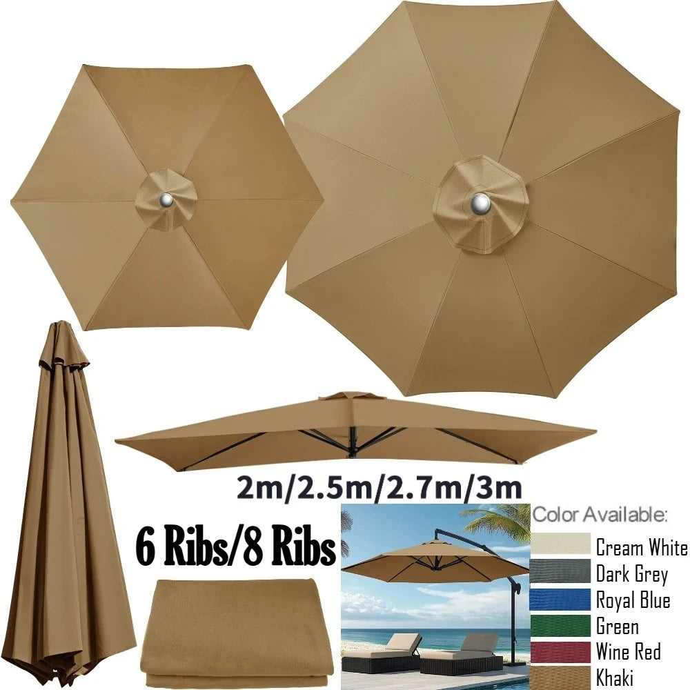 Replacement Parasol Canopy Cover with UV Protection