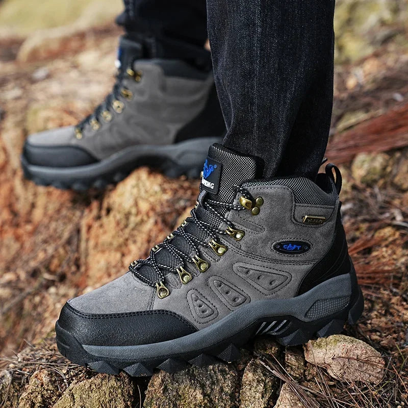 Plus Size Unisex High-Top Hiking Sneakers – Non-Slip Outdoor Boots