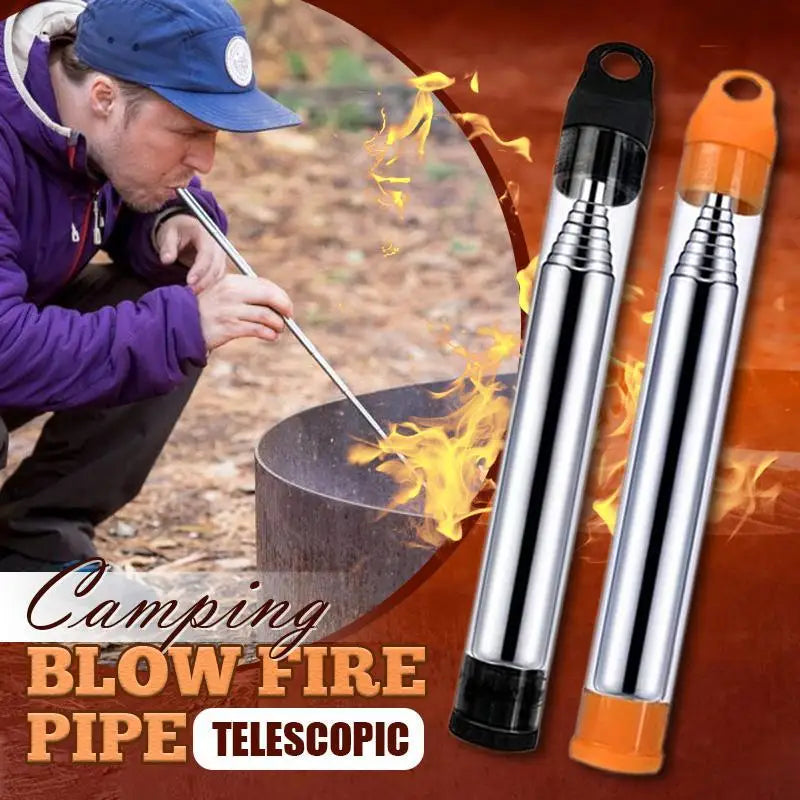 Collapsible Fire Blowing Tube – Compact Outdoor Fire Starter Tool