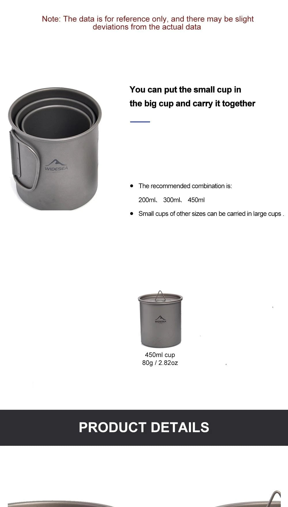 Widesea Titanium Camping Mug