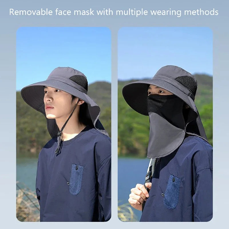 UV Protection Summer Sun Hat with Neck Flap – Unisex Outdoor Cap