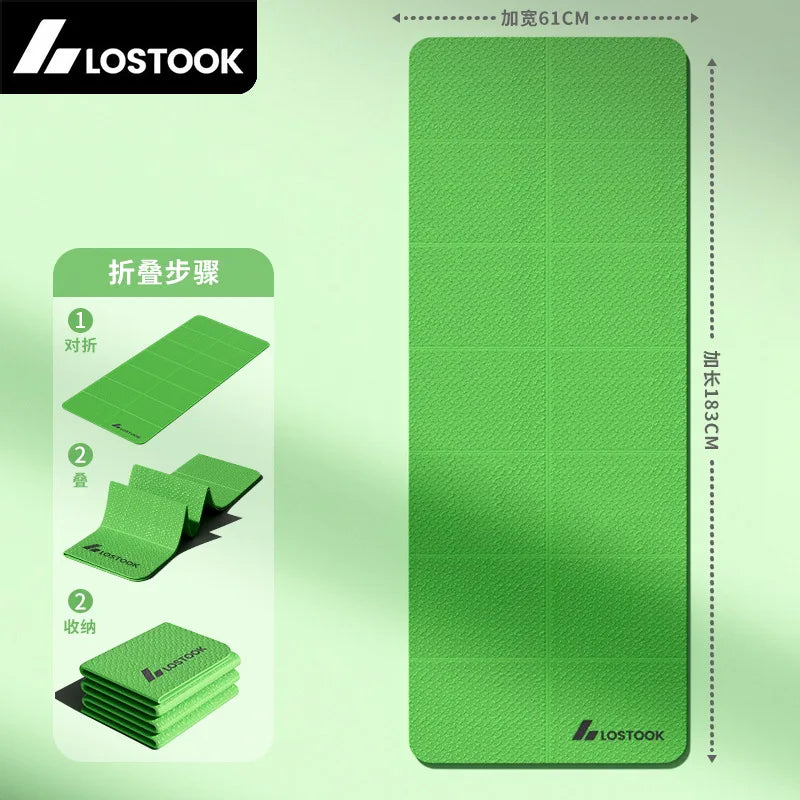 Extra Wide Thick Foldable Non-Slip Yoga Mat – Quiet Home Workout Fitness Mat