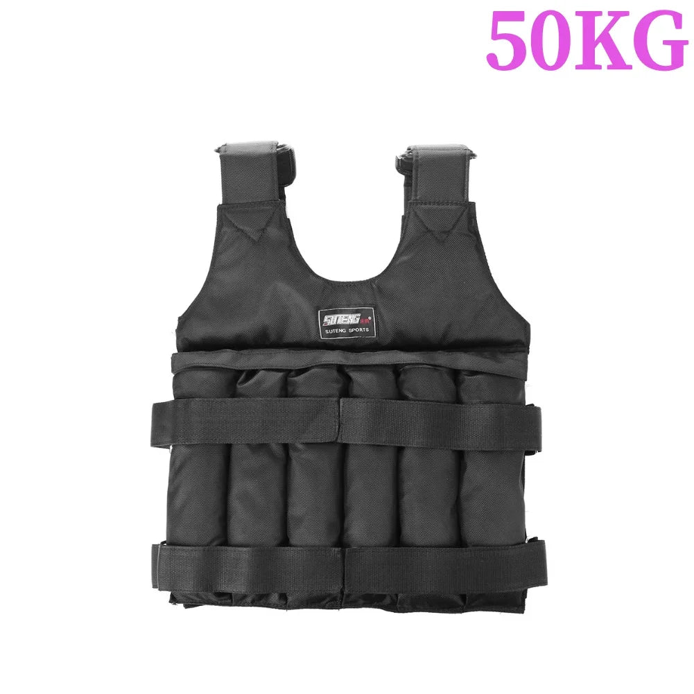Adjustable Weighted Vest – 3-50KG Fitness Training Jacket
