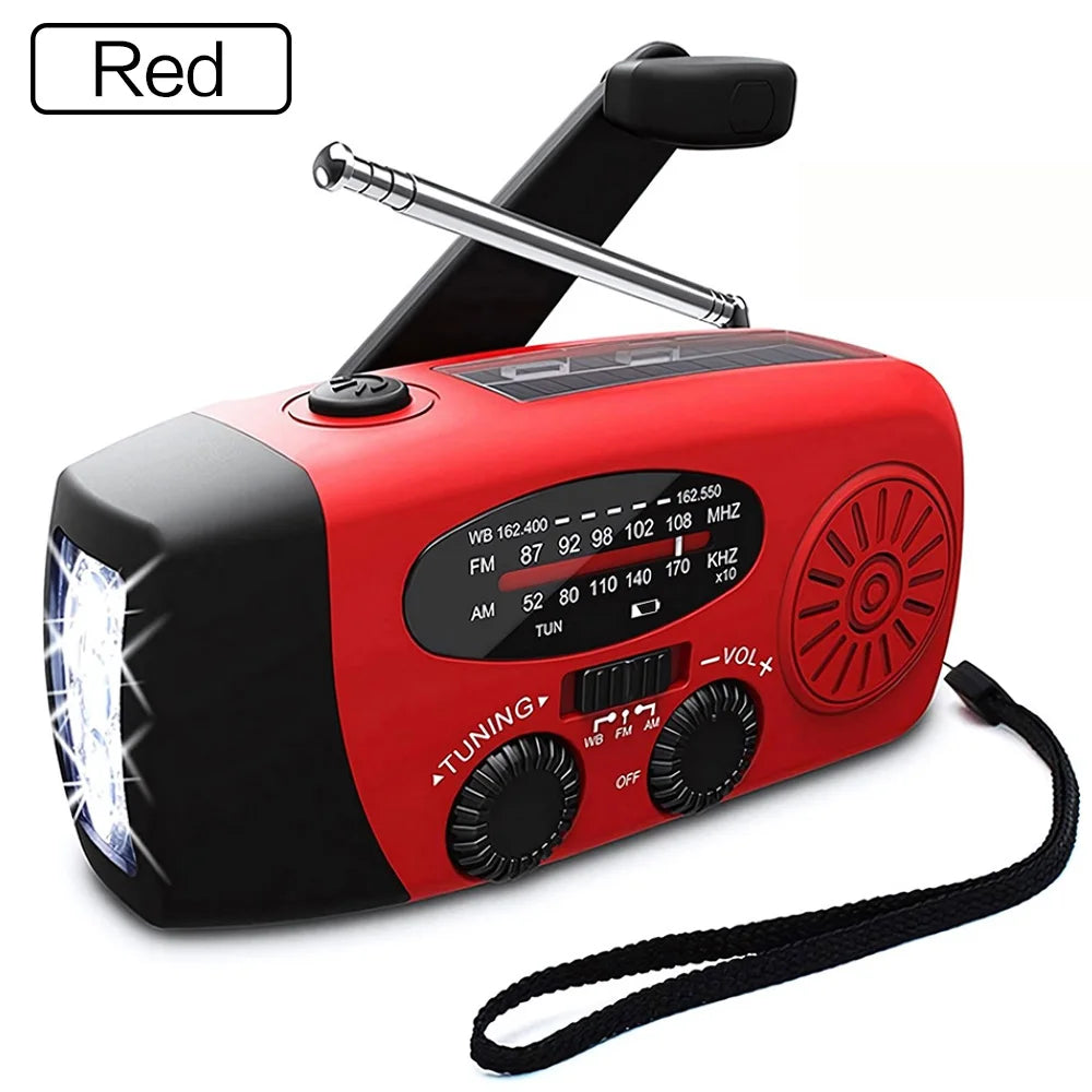 Solar Hand Crank Camping Light with AM/FM Radio
