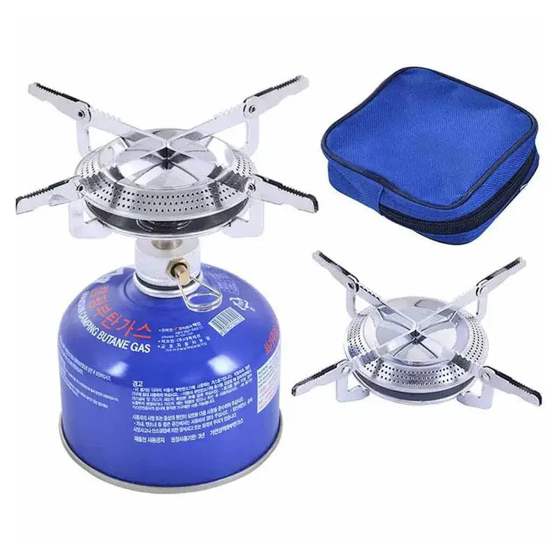Windproof Portable Camping Gas Stove – Foldable Electronic Stove Head for Hiking