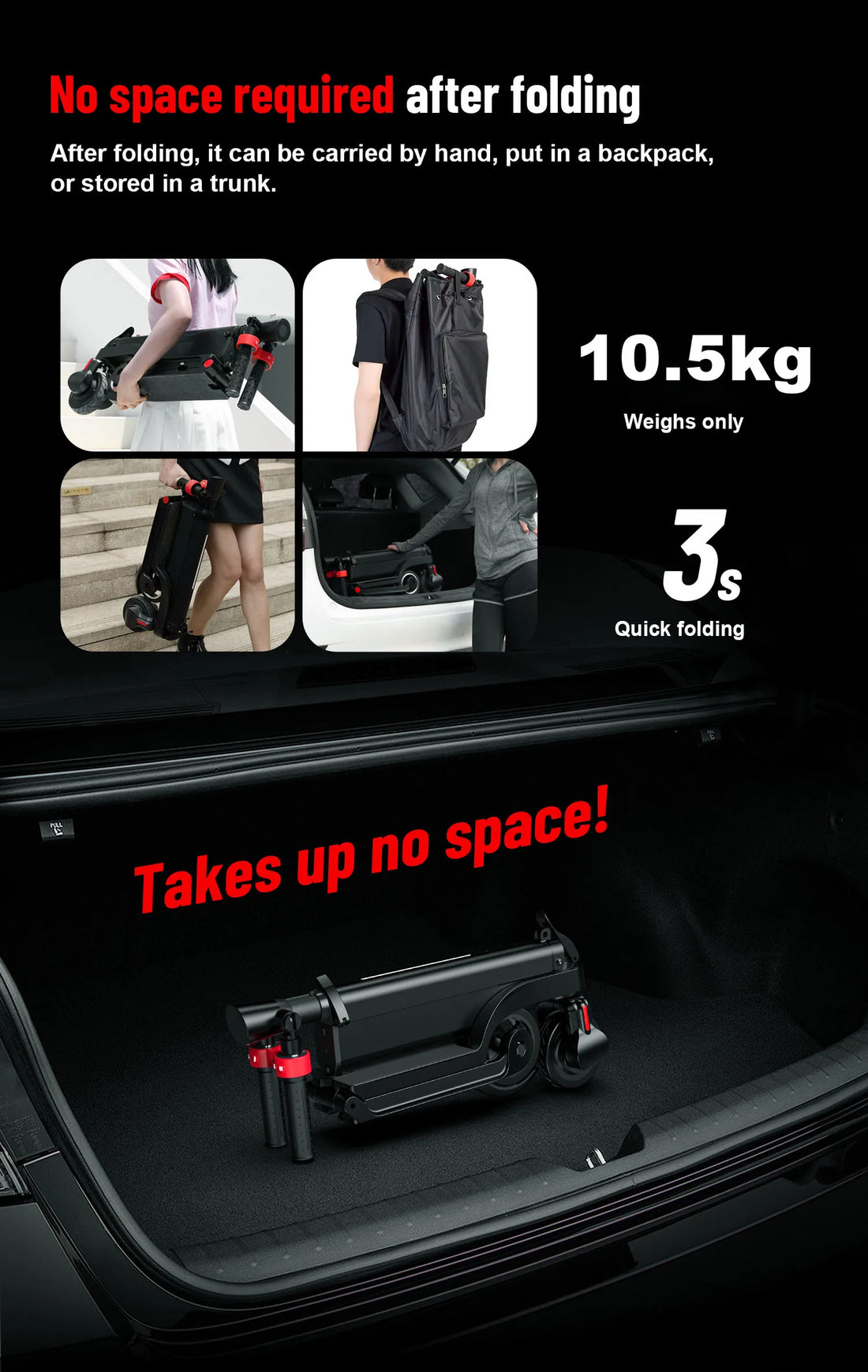HX Foldable 350W Electric Scooter