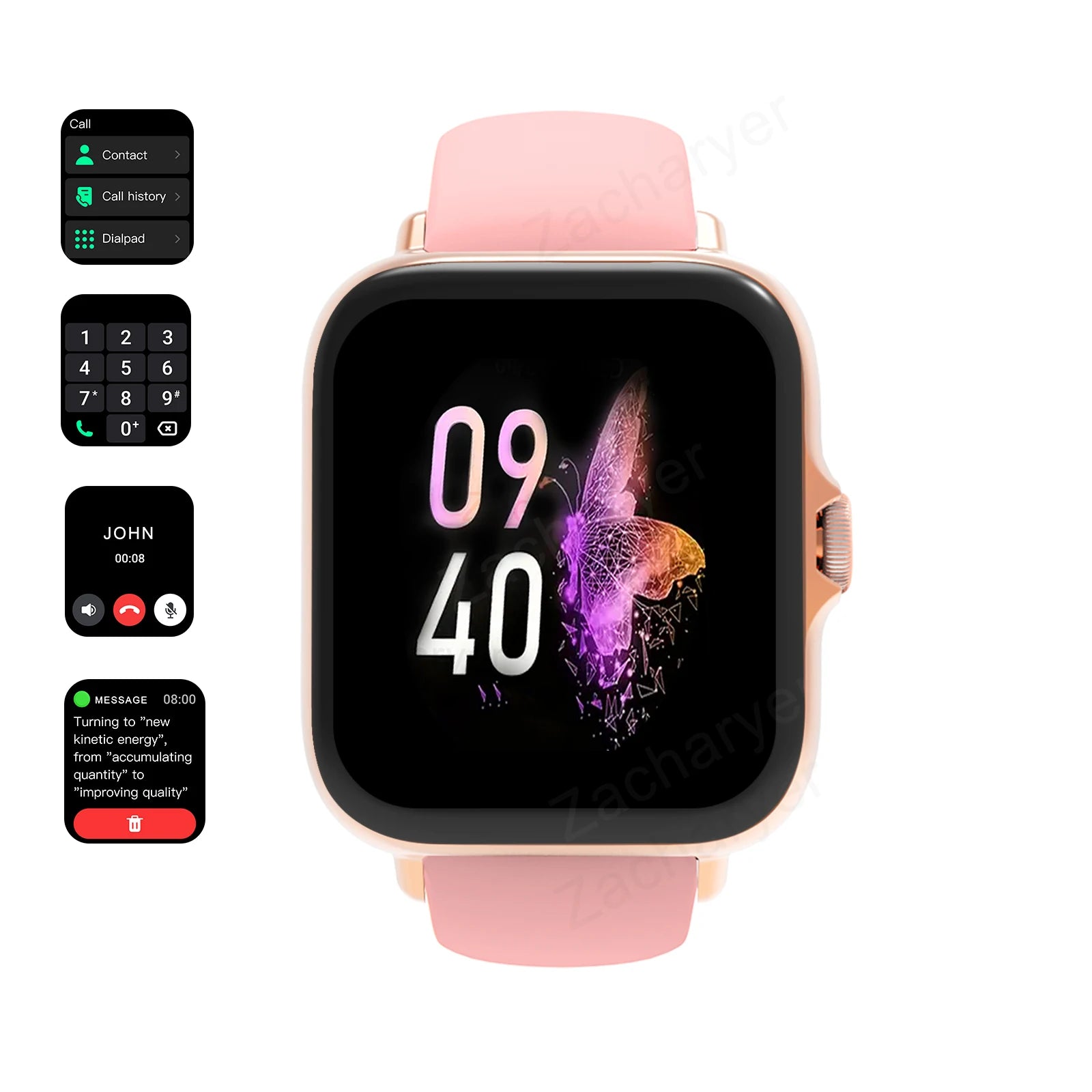 Bluetooth Smartwatch – Touch Dial, Music & Fitness Tracker