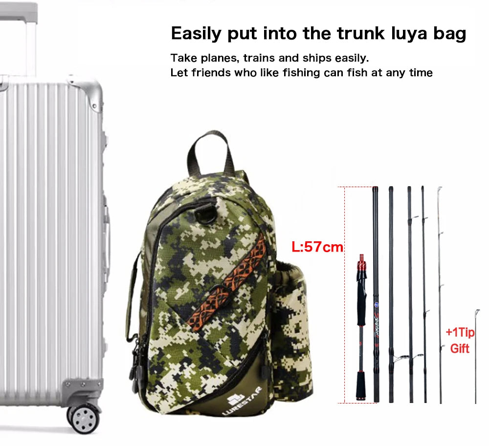 BIUTIFU Ultralight Mini Traveller Rock Fishing Rod – T800 Carbon