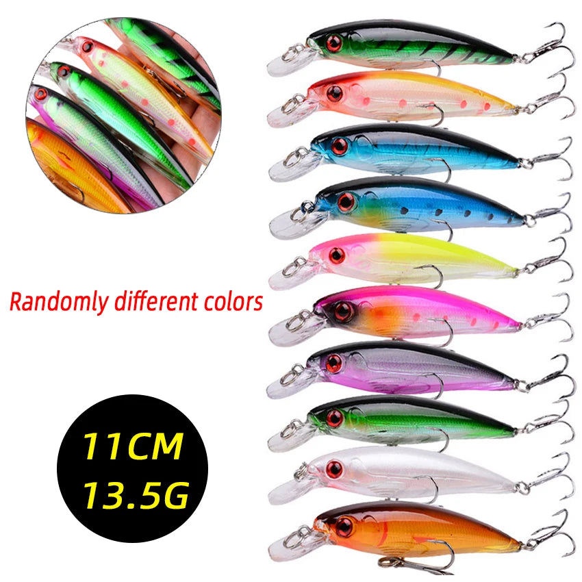 3/5/8-Piece Random Fishing Lure Set – Minnow Crankbait Artificial Bait Kit
