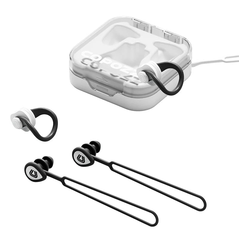 COPOZZ Silicone Swimming Earplugs & Nose Clip Set