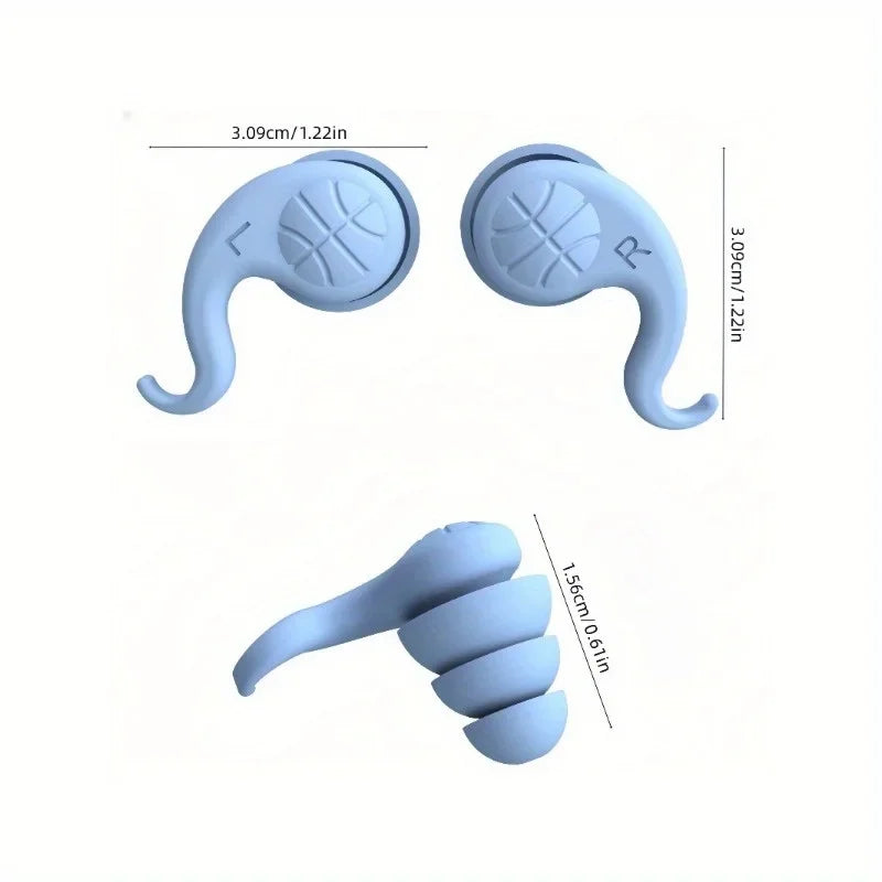 2PCS Waterproof Reusable Silicone Earplugs