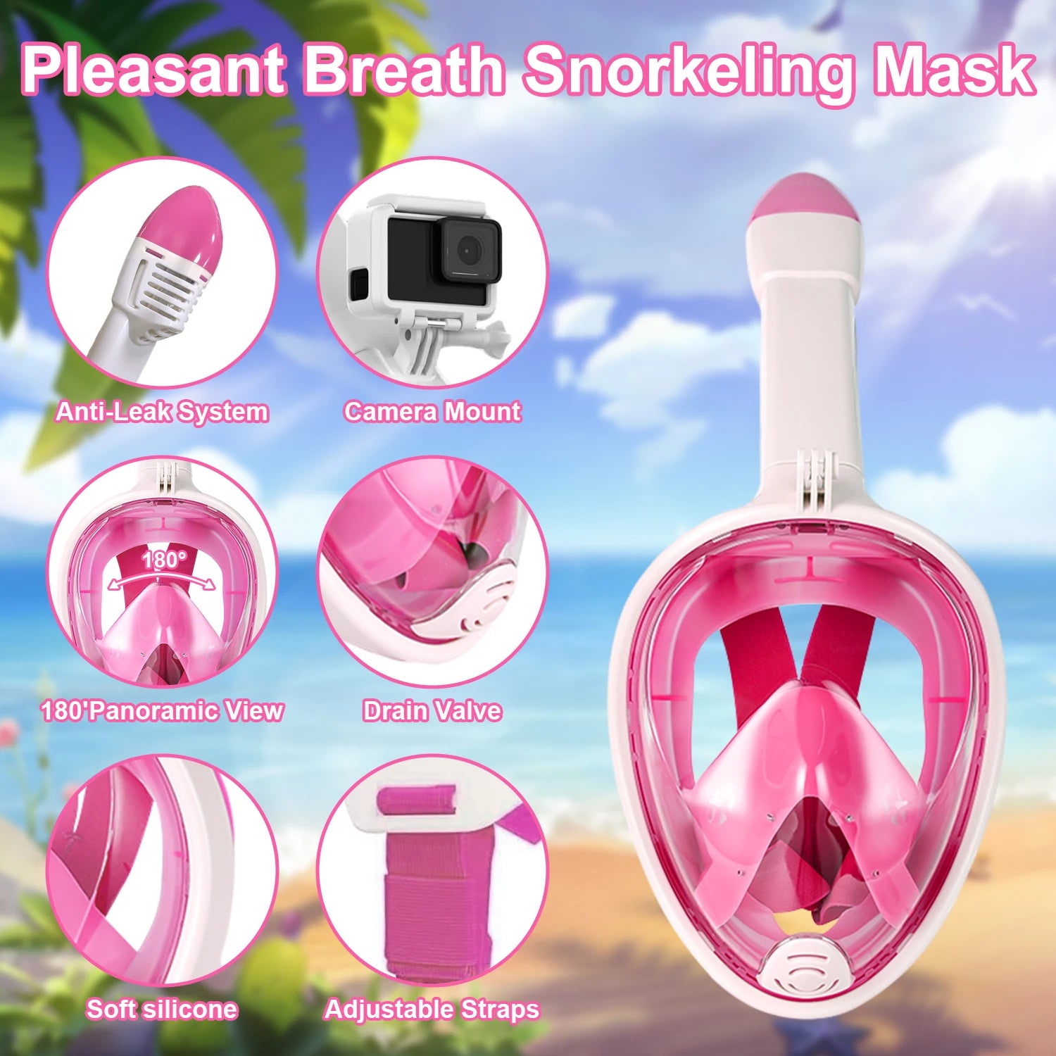 Children’s Full-Face Snorkeling Mask – Anti-Fog & Leak-Proof Design