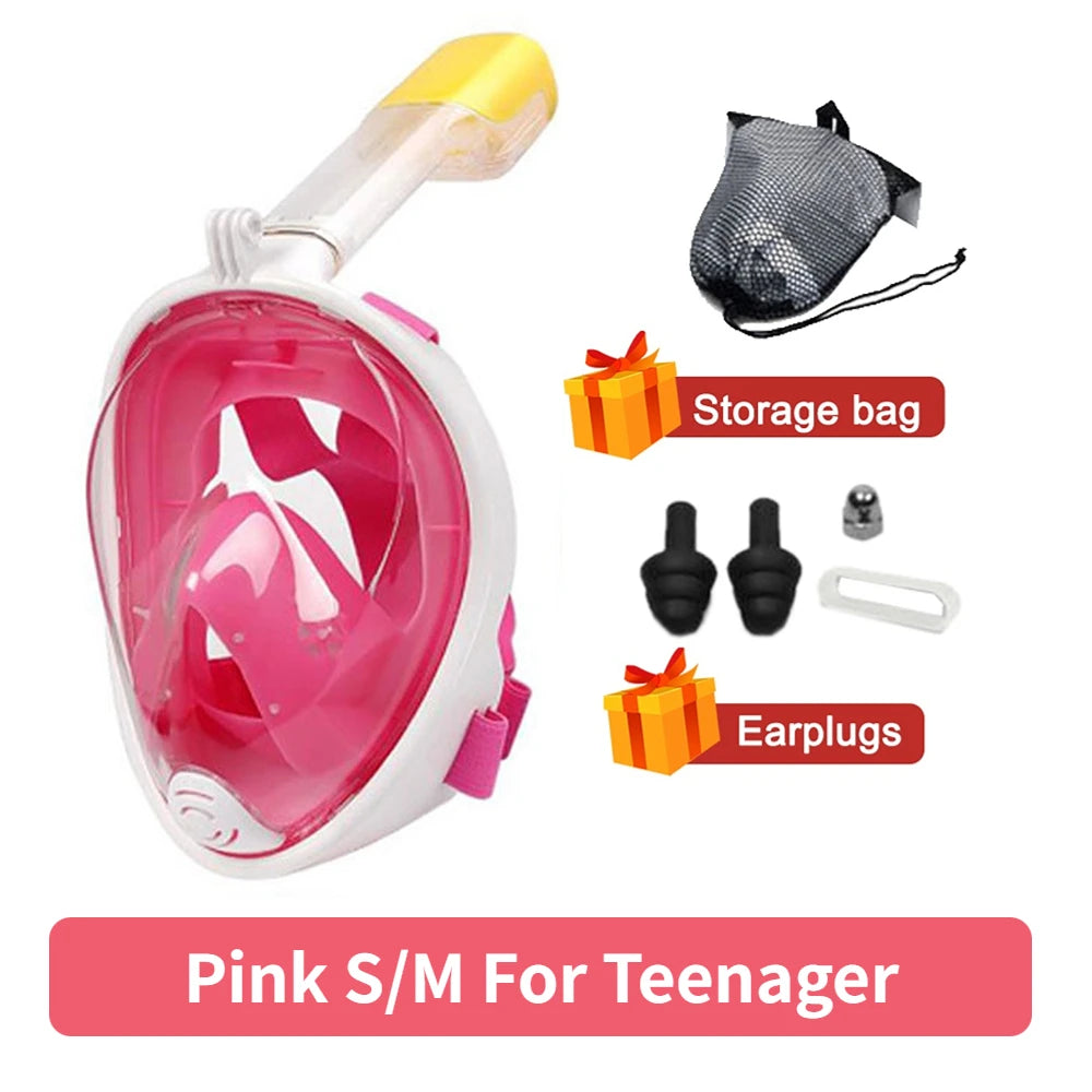 Full-Face Anti-Fog Diving Mask – Waterproof Snorkeling Gear for Adults & Kids