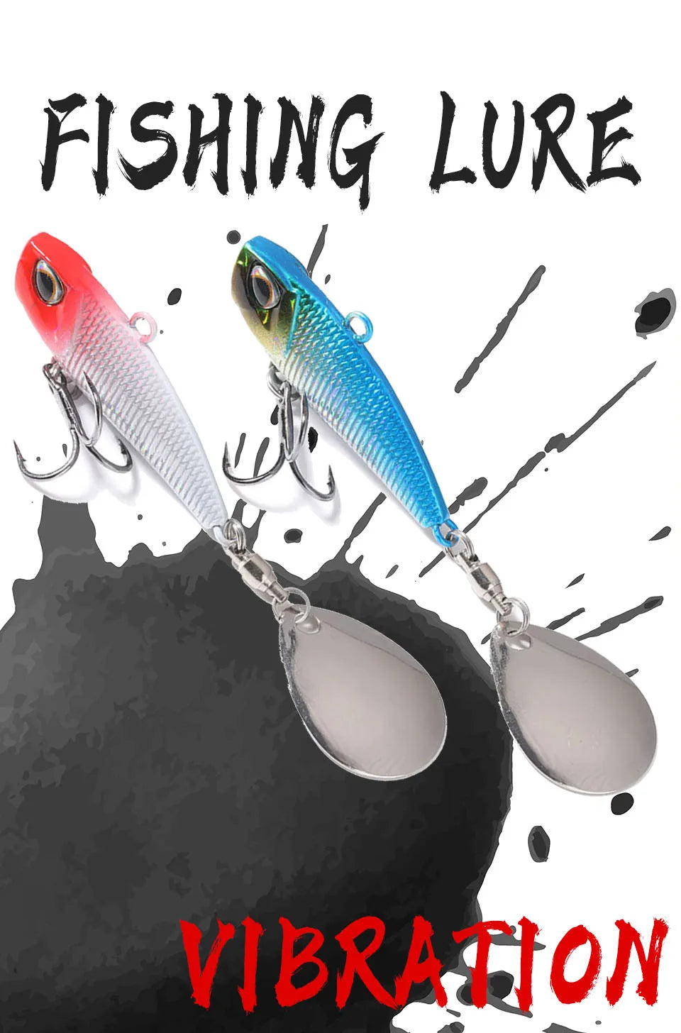 WALK FISH Metal Spinner Bait VIB Lure – 7g/11g/15g/21g Trolling Wobbler with Rotating Tail