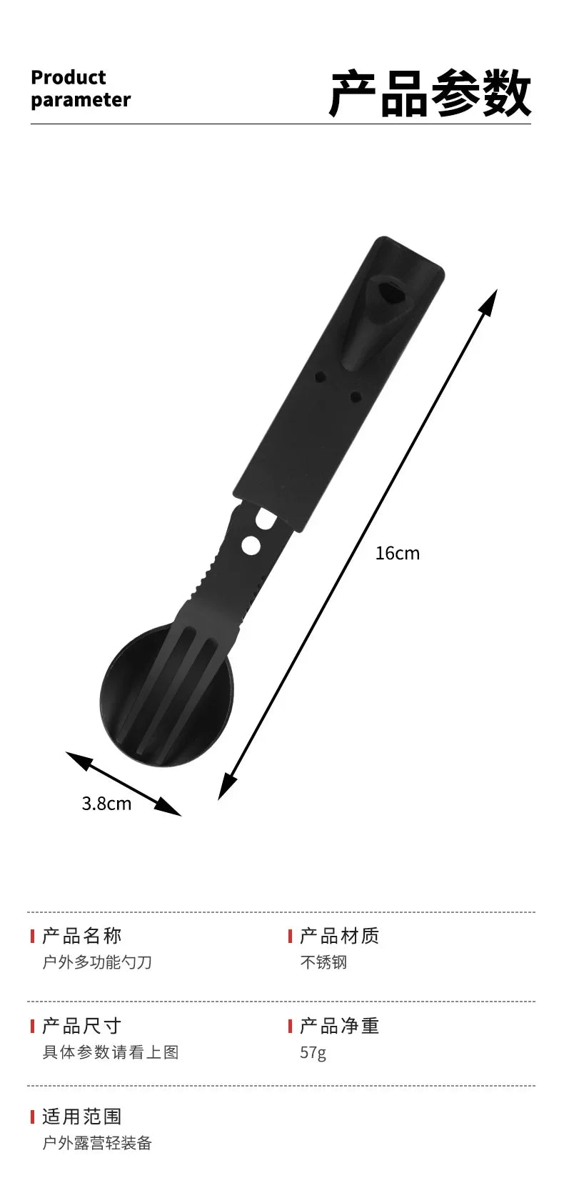 Multifunction Camping Knife & Tableware Set