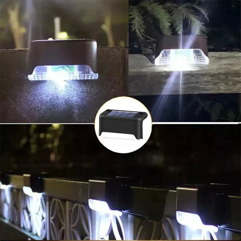 1/4/8/12Pcs Solar LED Step Lights – Waterproof Outdoor Deck & Stair Lamps for Garden, Patio, and Pathway Decor