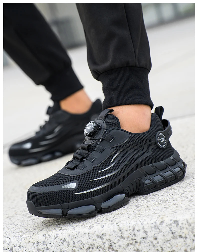 Men’s Safety Work Shoes – Anti-Smash, Anti-Puncture with Rotating Buckle