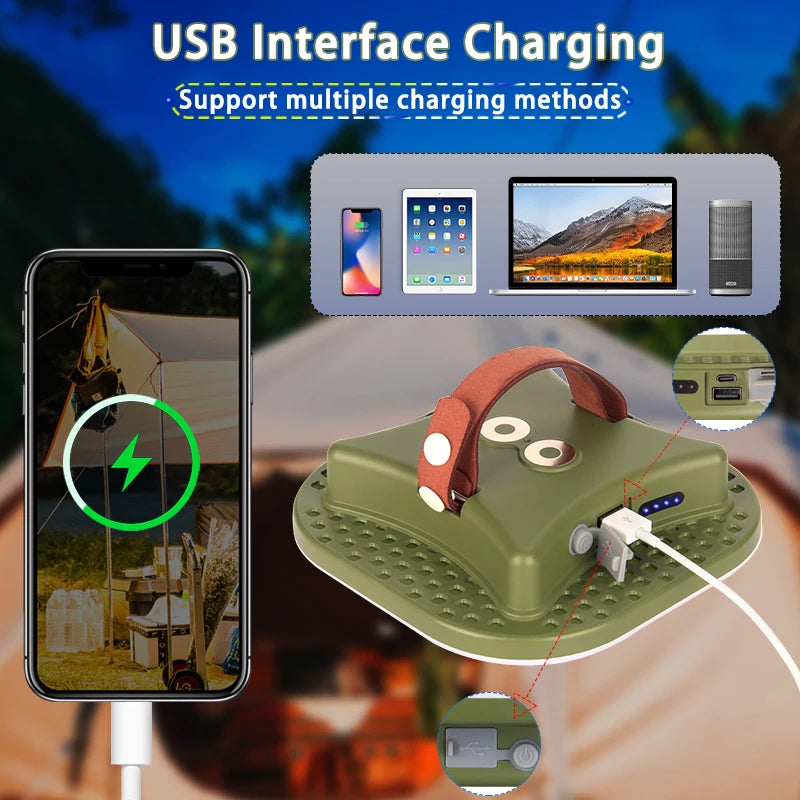 MOSLIGHTING 80W Solar Camping Lantern – Zoom Torch with Magnet & Strong LED Light