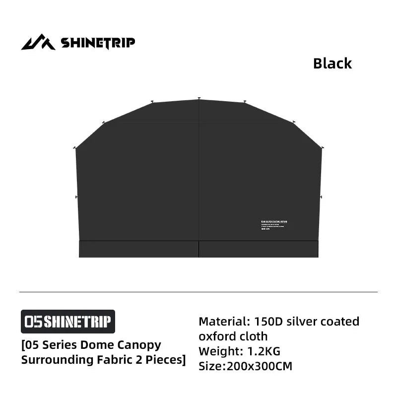 ShineTrip Waterproof Silver-Coated Camping Canopy