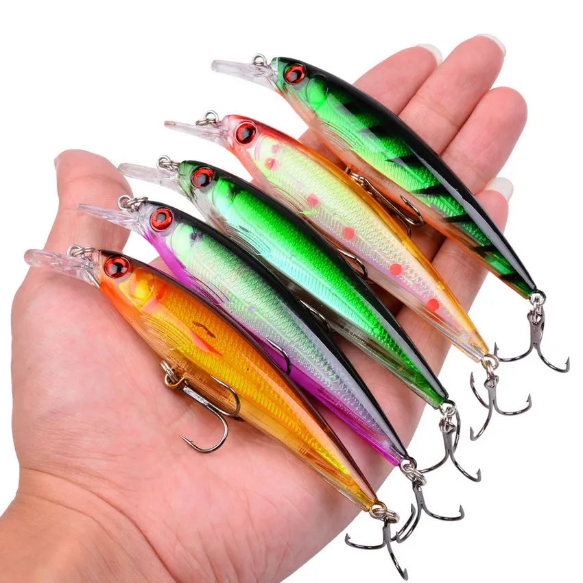 3/5/8-Piece Random Fishing Lure Set – Minnow Crankbait Artificial Bait Kit