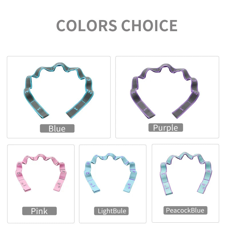 Elastic Yoga Stretching Strap with Loops – Multi-Sport Flexibility Band