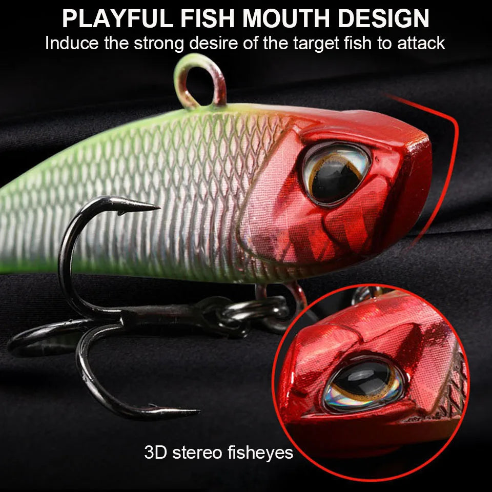WALK FISH Metal Spinner Bait VIB Lure – 7g/11g/15g/21g Trolling Wobbler with Rotating Tail
