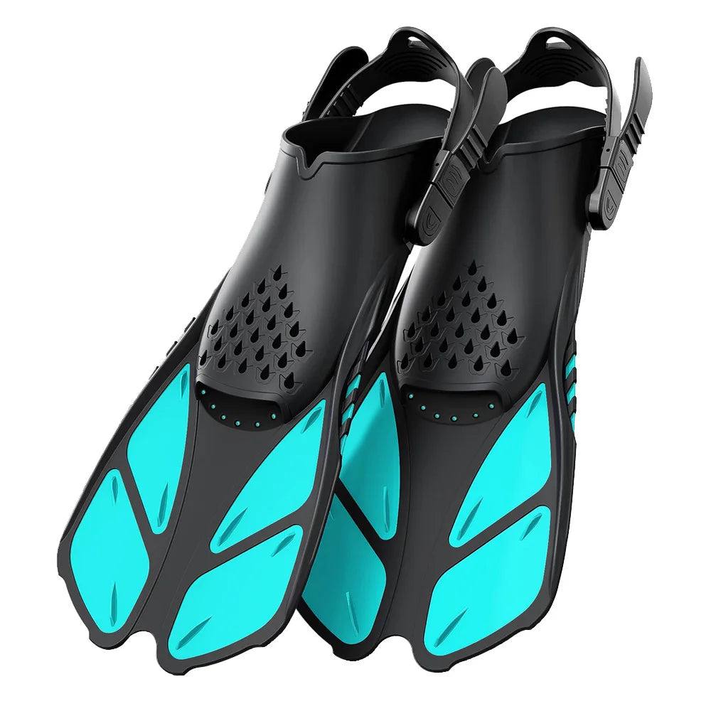 Adjustable Silicone Snorkel Fins – Open Heel Flippers