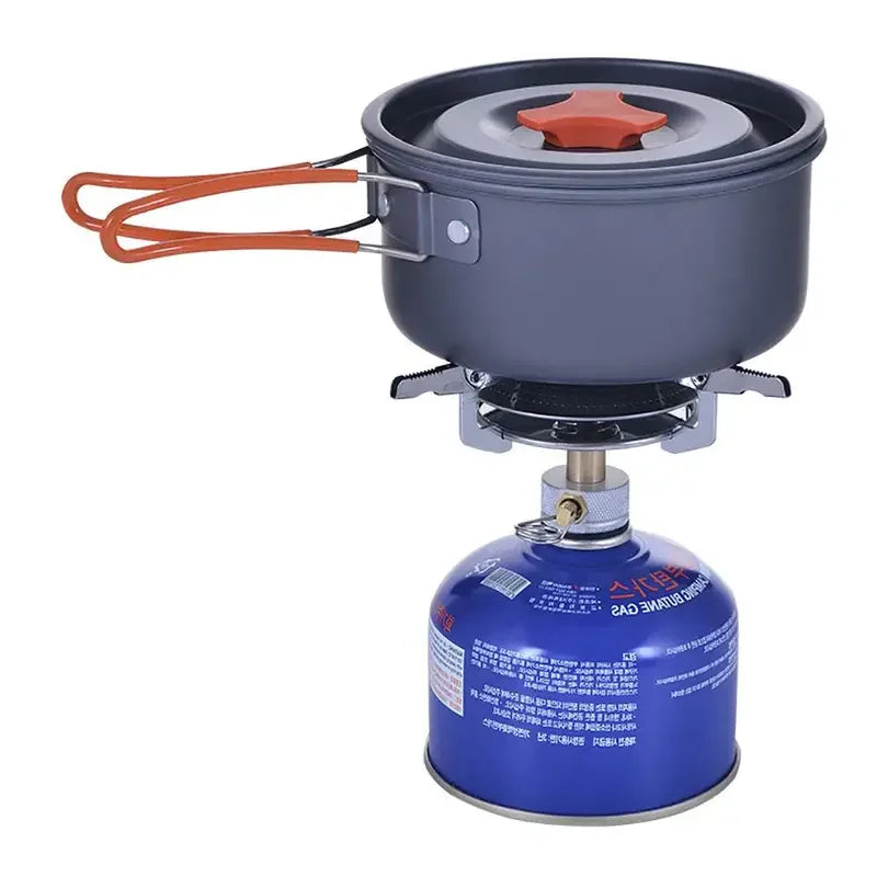 Windproof Portable Camping Gas Stove – Foldable Electronic Stove Head for Hiking