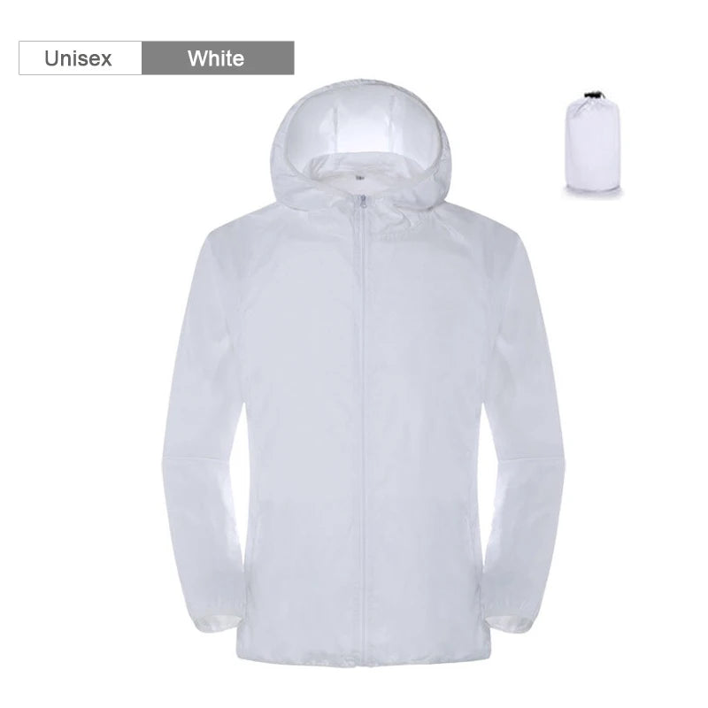 JNLN Waterproof Camping Rain Jacket – Quick-Dry Windbreaker with Pockets
