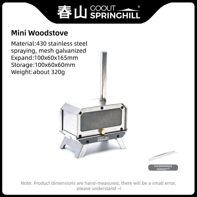 Goout Springhill Mini Woodstove – Portable Camping & Incense Burner