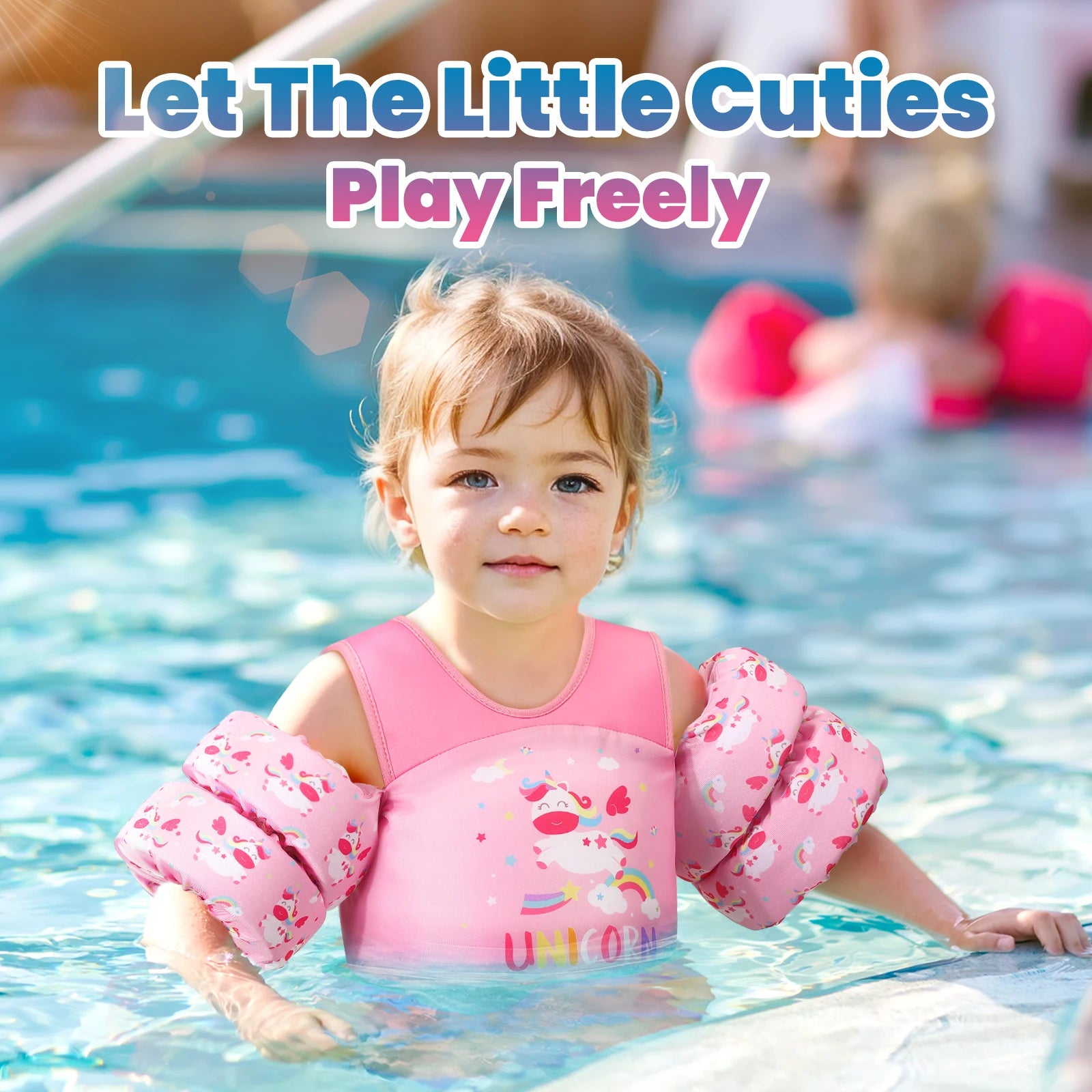 Children’s Swim Life Vest with Arm Floats & Whistle