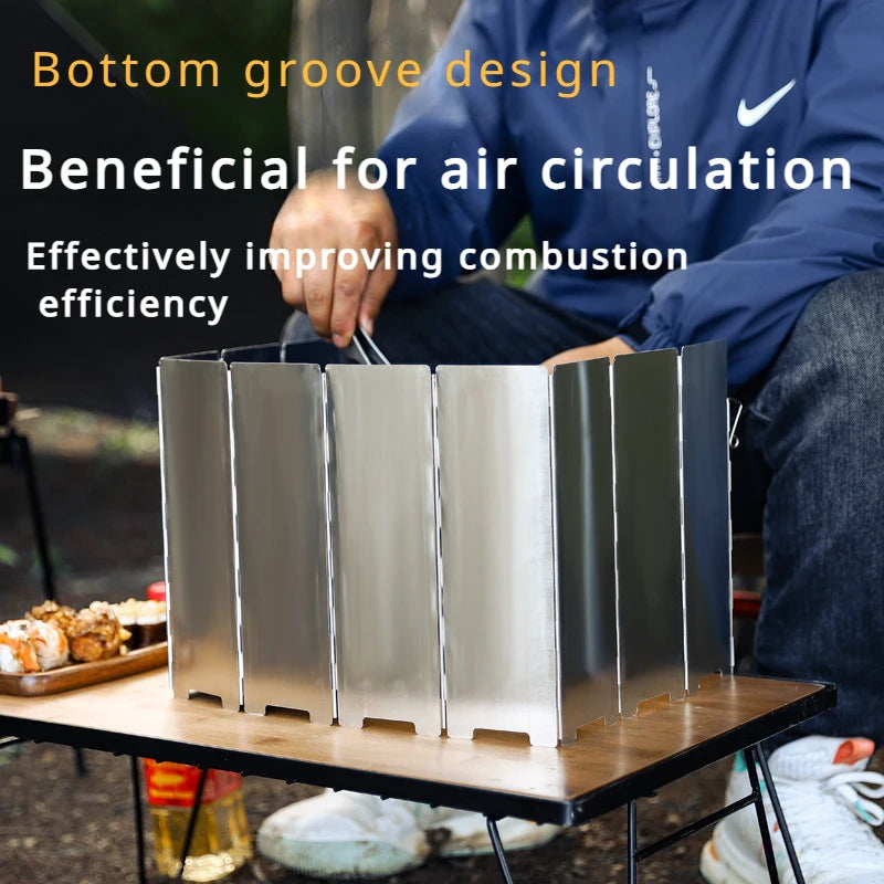 Portable Folding Stove Windscreen (8/10/12 Panels)